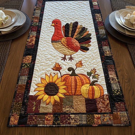 Autumn Turkey TAI041024339 Quilted Table Runner