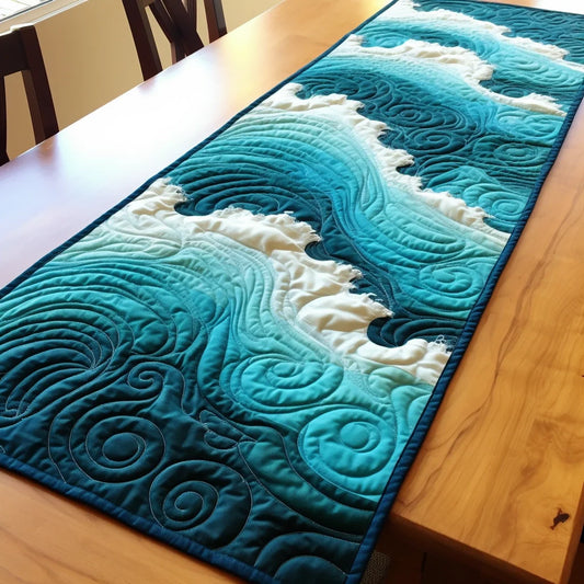 Sea Wave TAI261223081 Quilted Table Runner