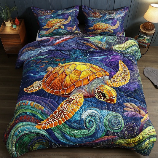 Sea Turtle TAI141124163 Quilt Bedding Set