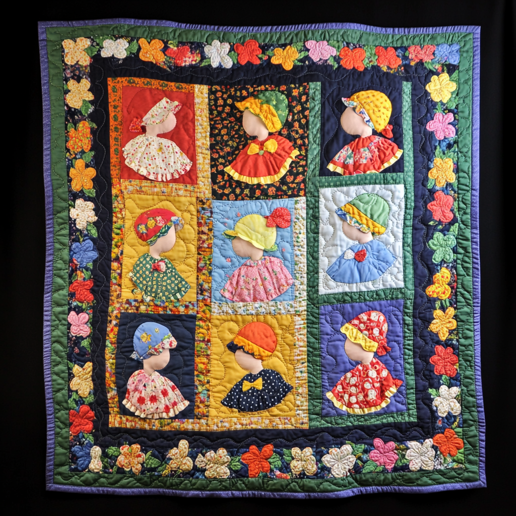 Sunbonnet Sue DAI040924248 Quilt Blanket