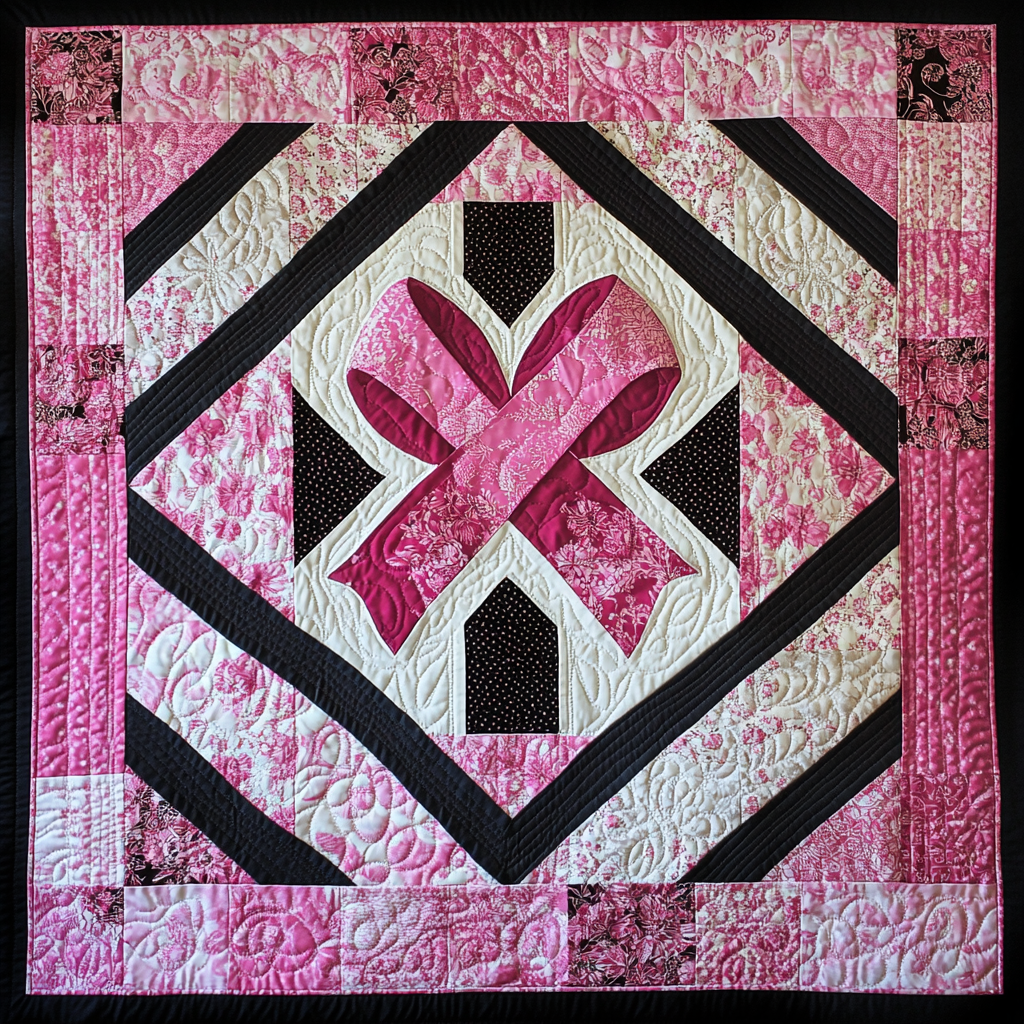 Pink Ribbon TAI101224227 Quilt Blanket