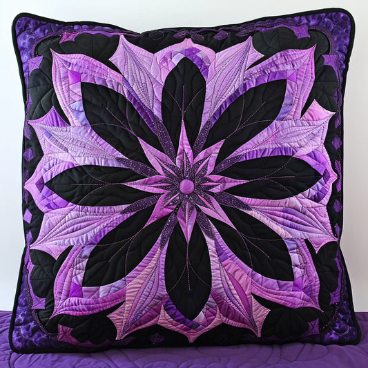 Purple Flower TAI240424245 Quilted Pillow Case