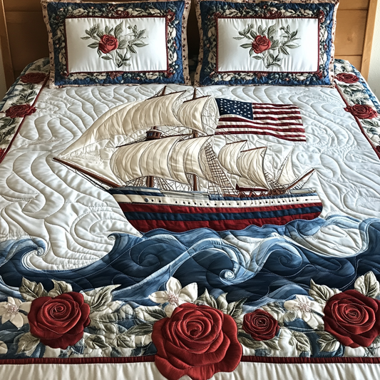 Patriotic Ship DAI051224134 Quilt Bedding Set