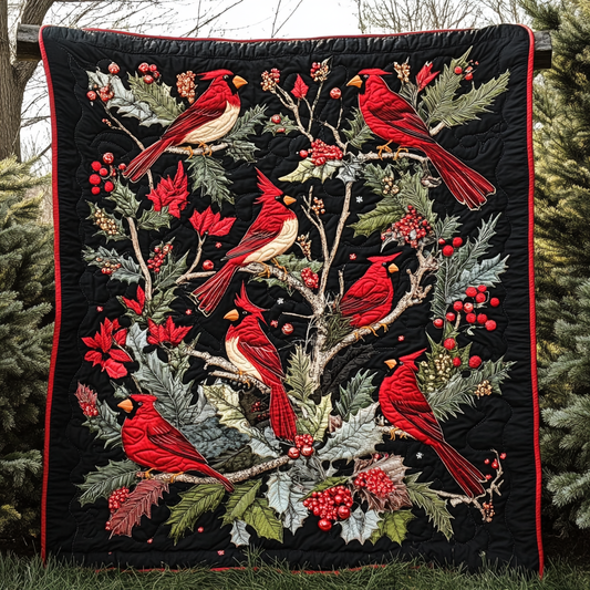 Christmas Cardinal TAI041024410 Quilt Blanket