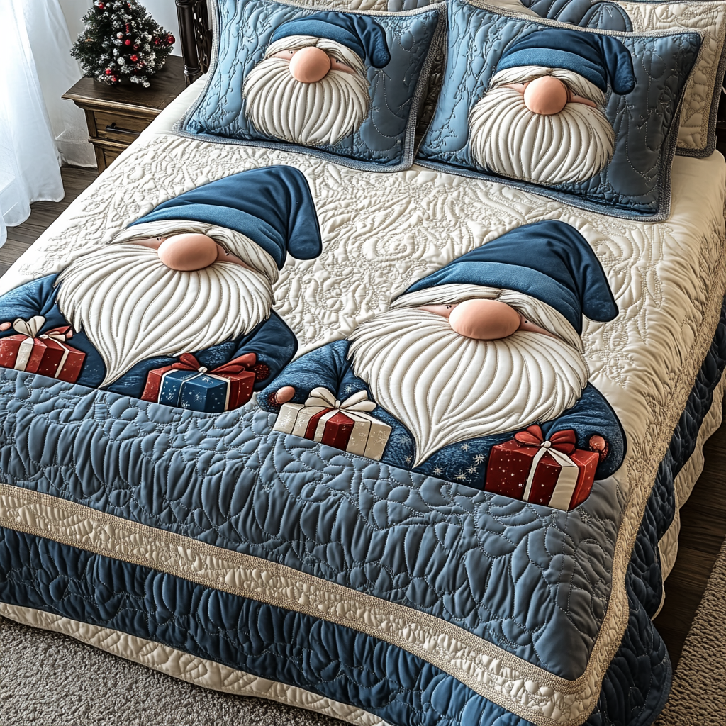 Christmas Gnome TAI141124049 Quilt Bedding Set