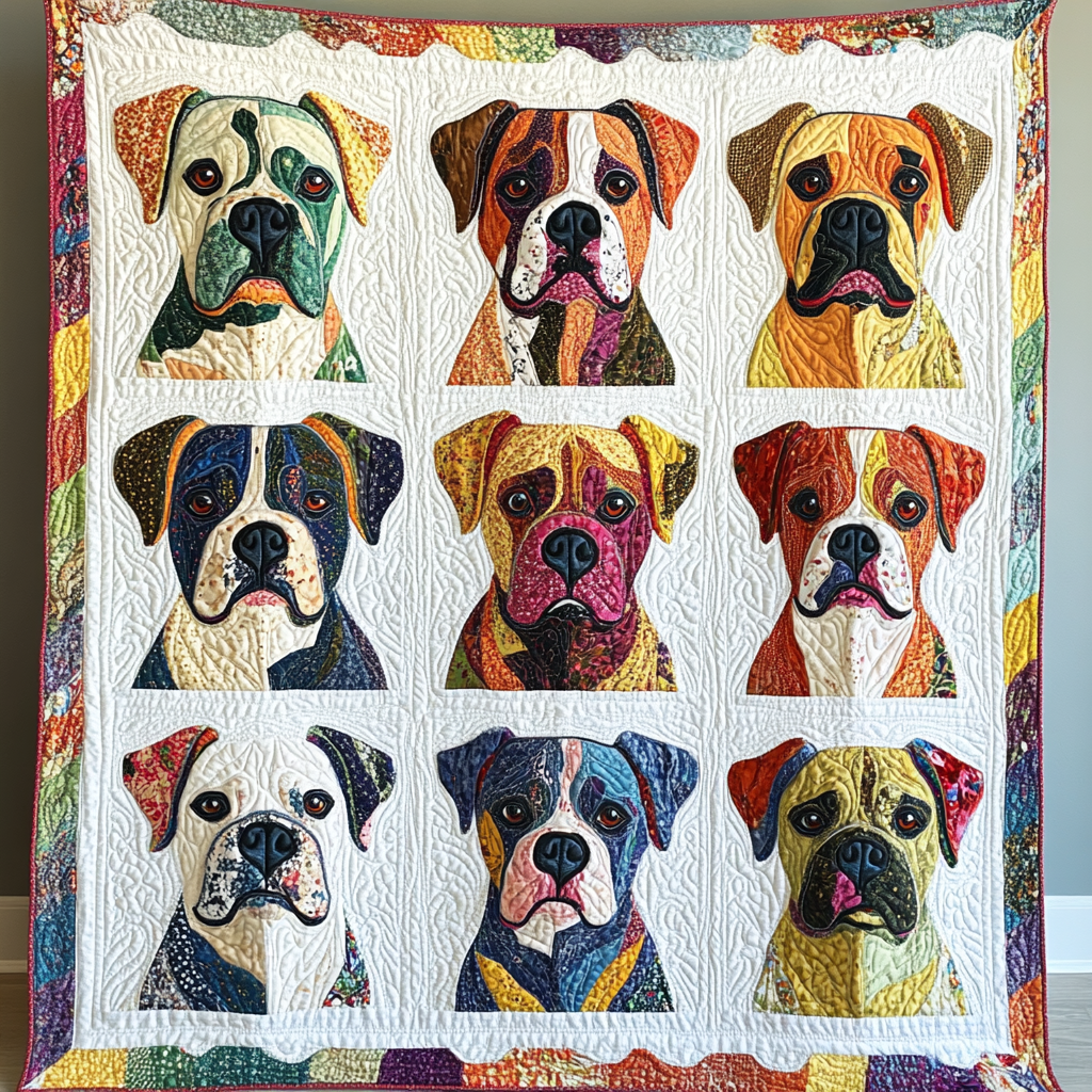 Boxer Dog TAI01102414 Quilt Blanket