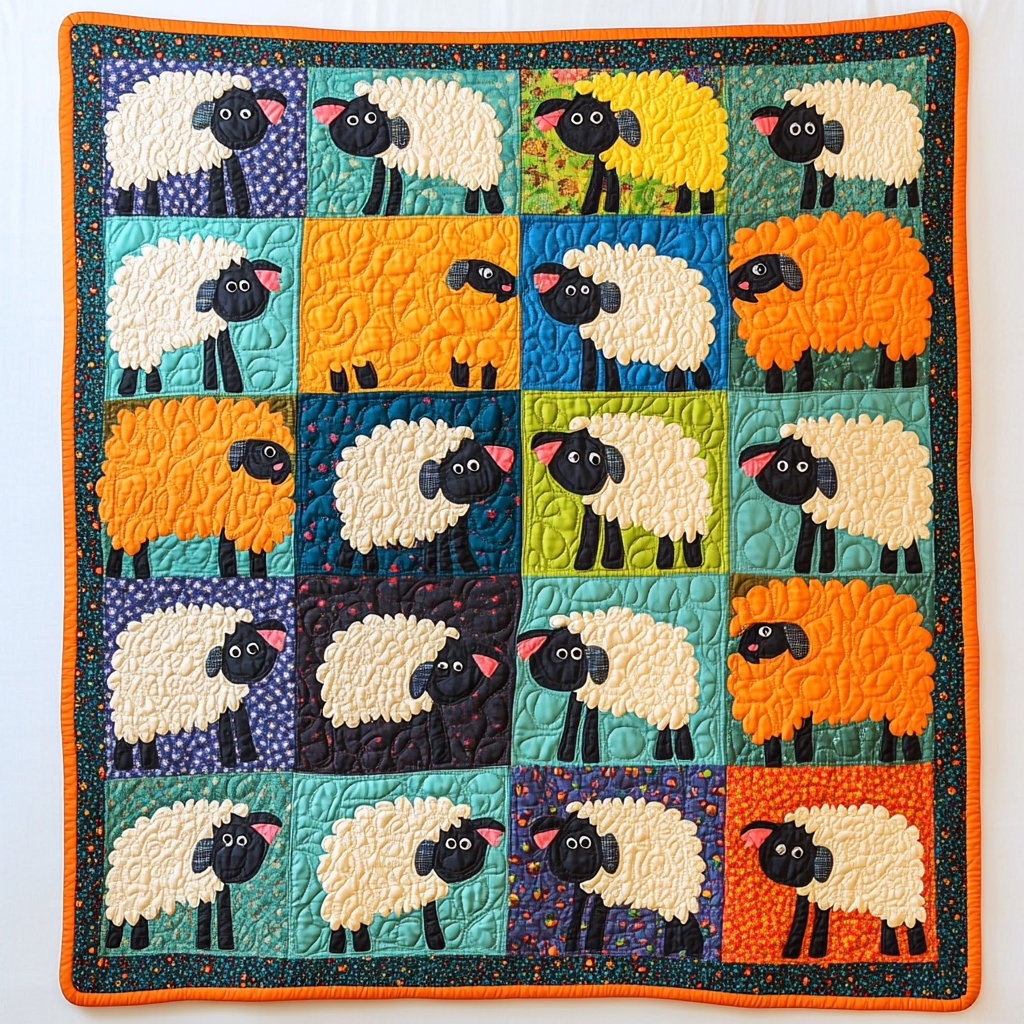 Sheep DAI070824121 Quilt Blanket