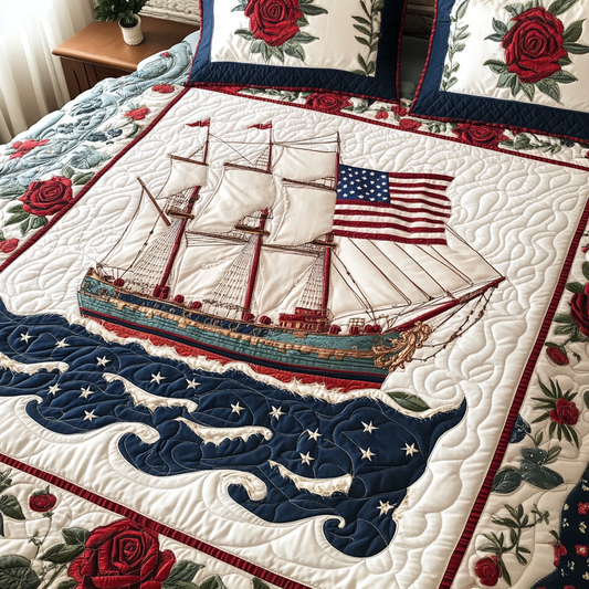 Patriotic Ship DAI051224135 Quilt Bedding Set