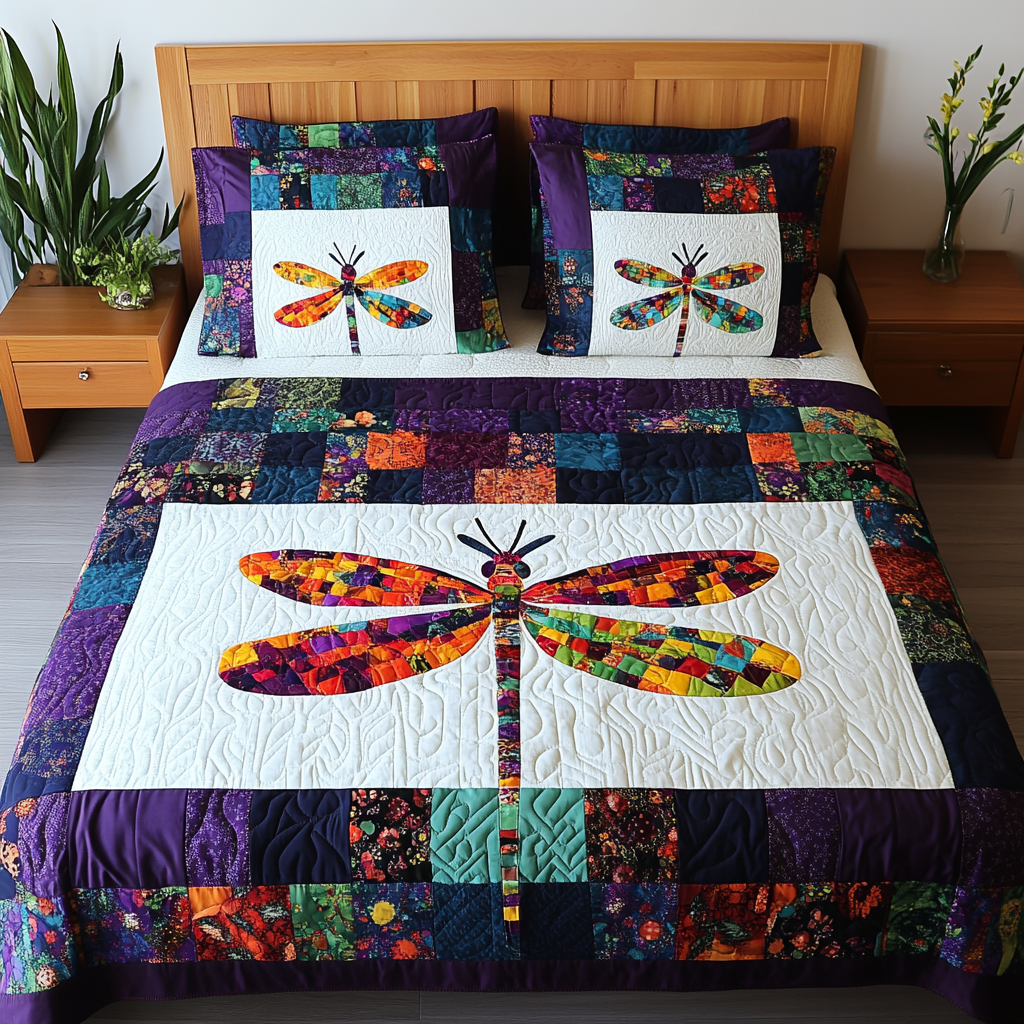 Dragonfly DAI280824243 Quilt Bedding Set