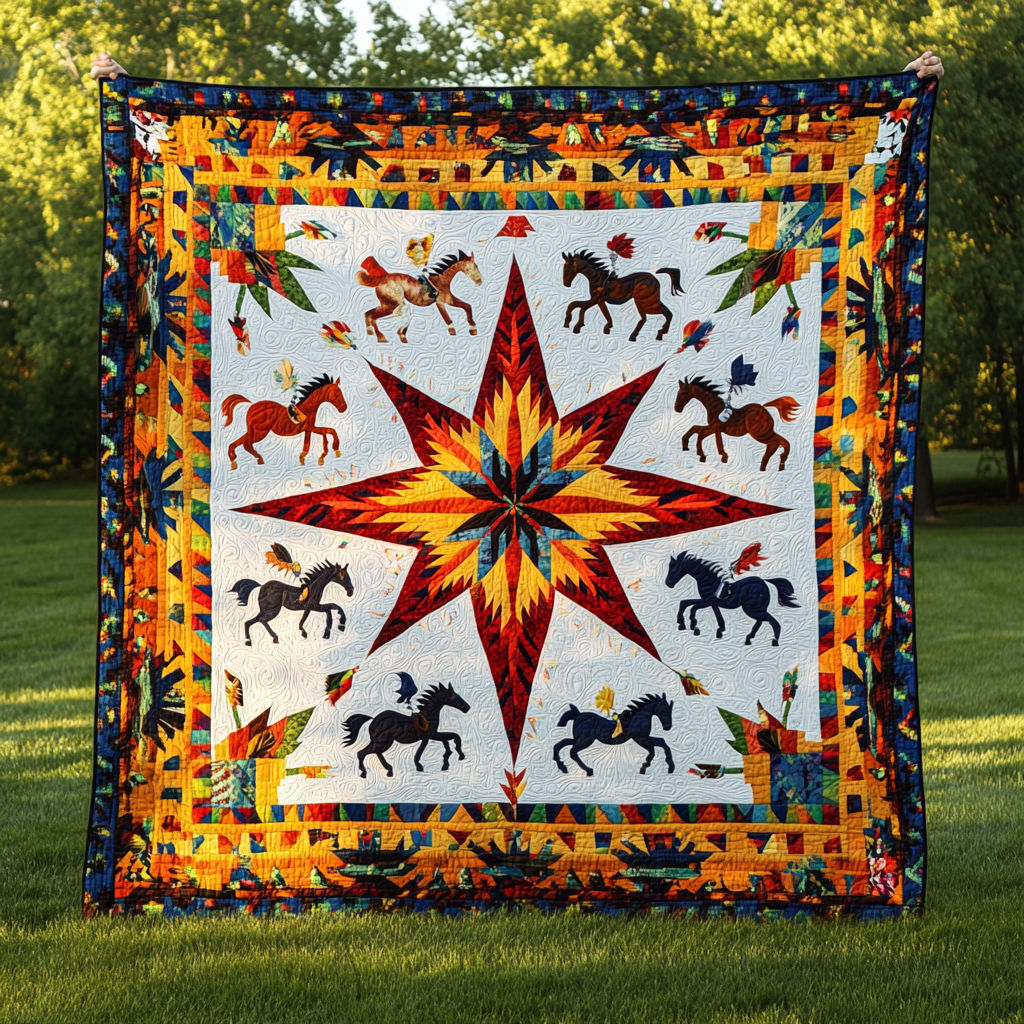 Native Horse TAI041024472 Quilt Blanket