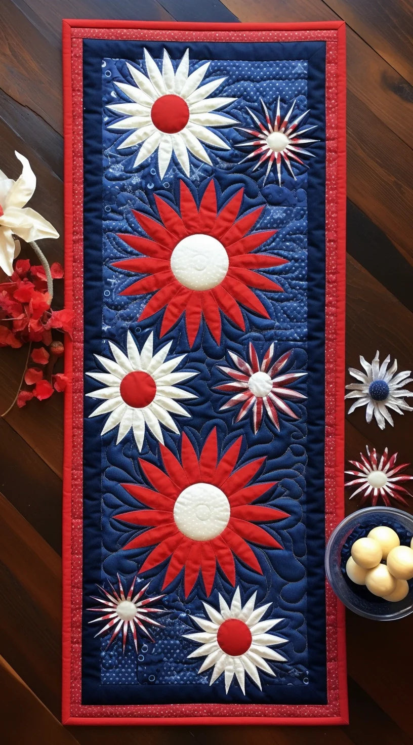 Flower TAI260224454 Quilted Table Runner