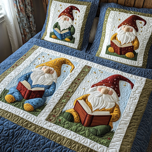 Reading Gnome DAI241224180 Quilt Bedding Set