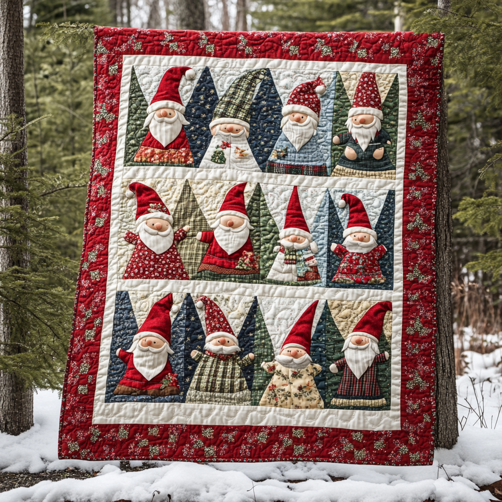 Christmas Gnome DAI190824136 Quilt Blanket