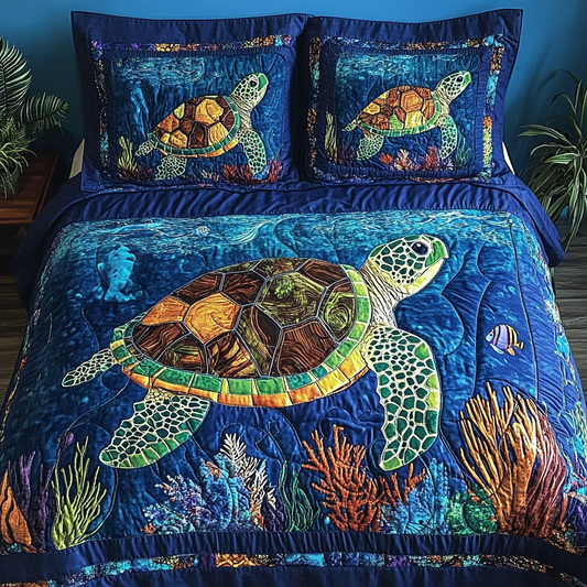 Sea Turtle TAI141124154 Quilt Bedding Set