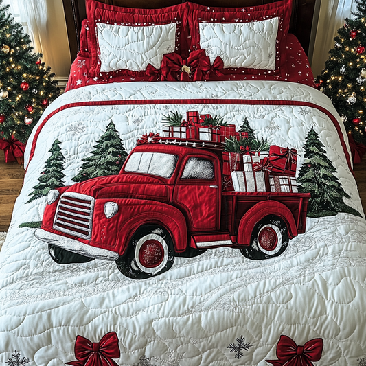 Christmas Truck TAI201124338 Quilt Bedding Set