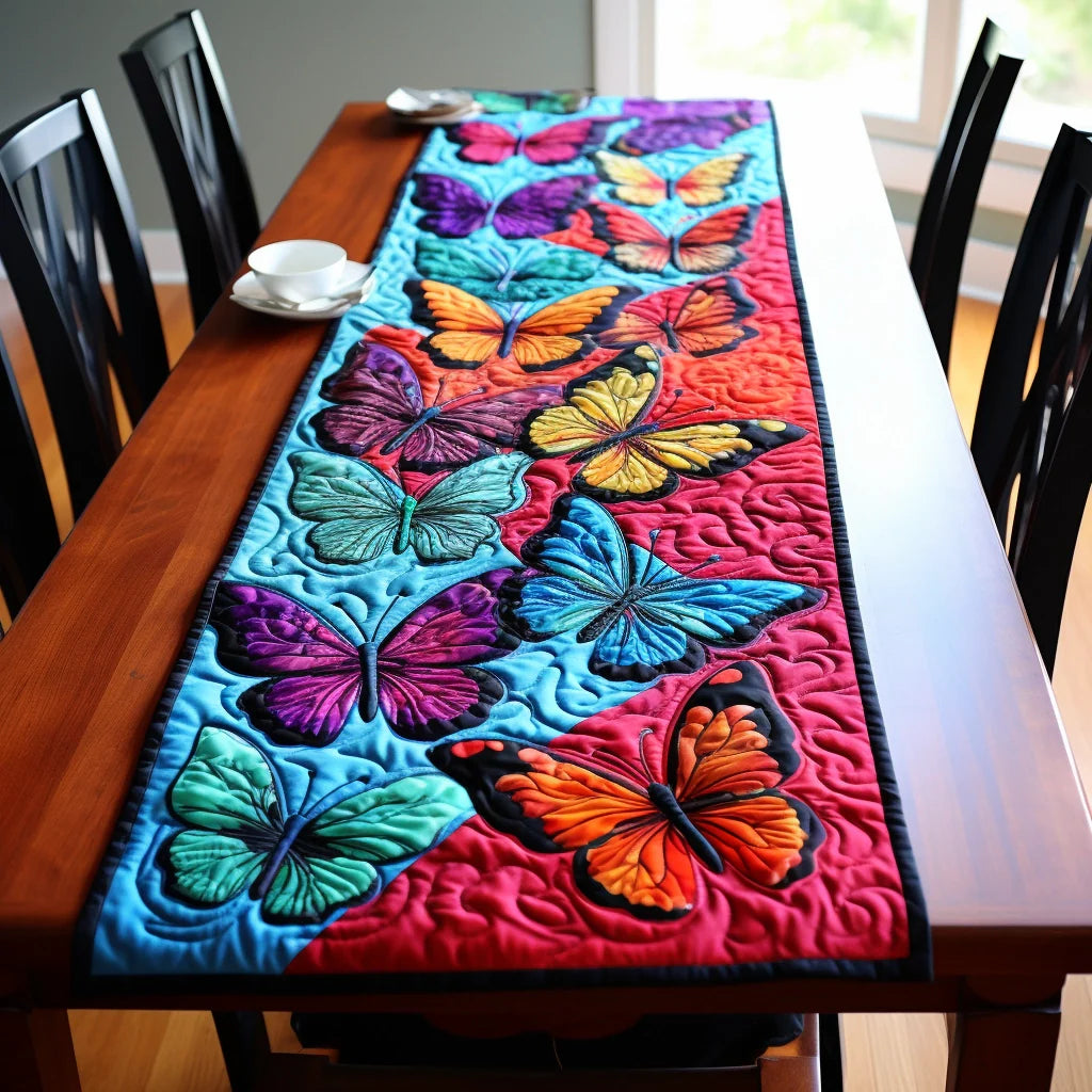 Butterfly TAI221223161 Quilted Table Runner