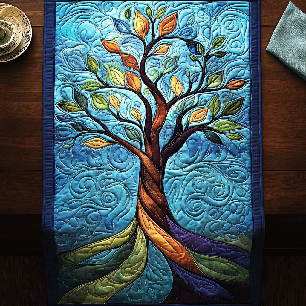 Tree Of Life TAI101224584 Quilted Table Runner