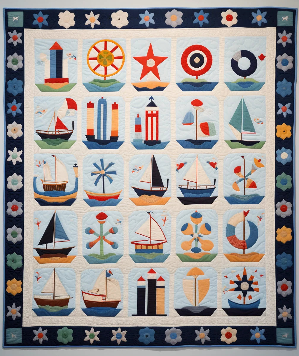 Nautical BL9112314 Quilt Blanket