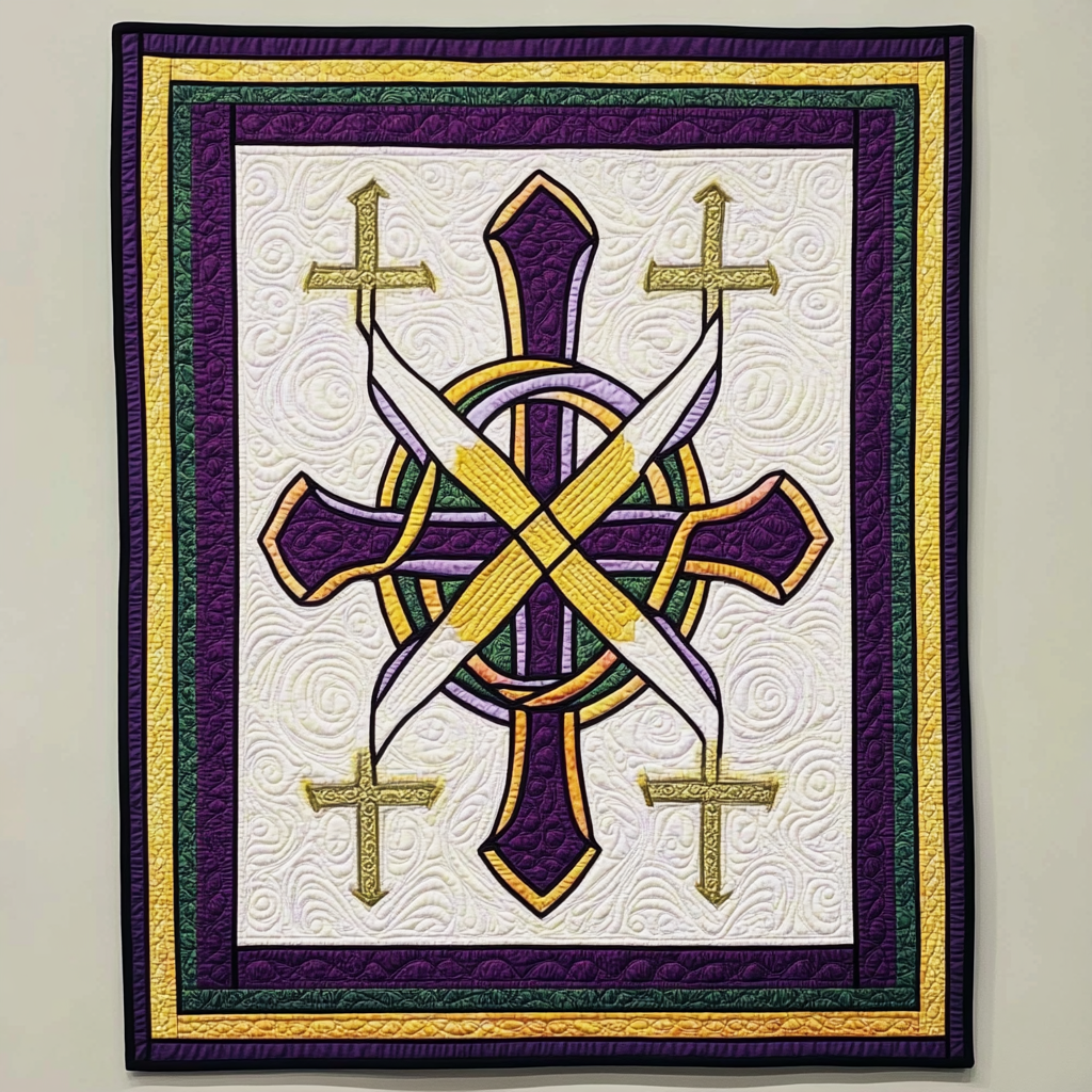 Christian Cross DAI231124054 Quilt Blanket