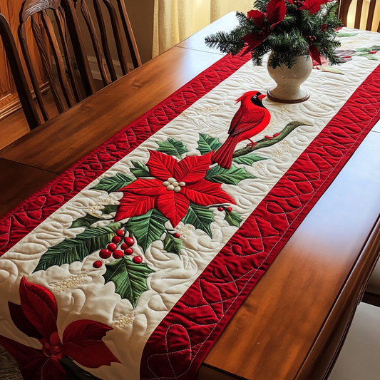 Christmas Cardinal TAI041024364 Quilted Table Runner