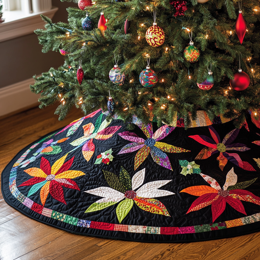 Christmas Poinsettia TAI021024134 Quilted Tree Skirt