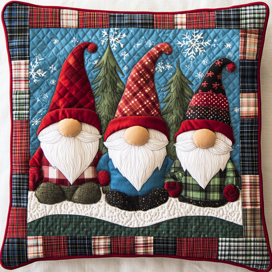 Christmas Gnome TAI181024417 Quilted Pillow Case