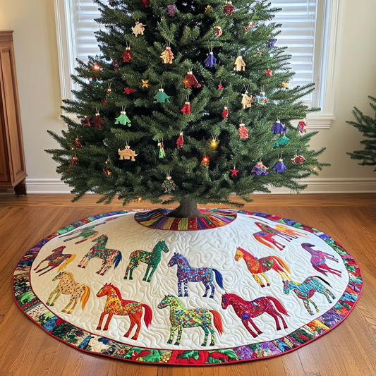 Horse DAI090924028 Quilted Tree Skirt