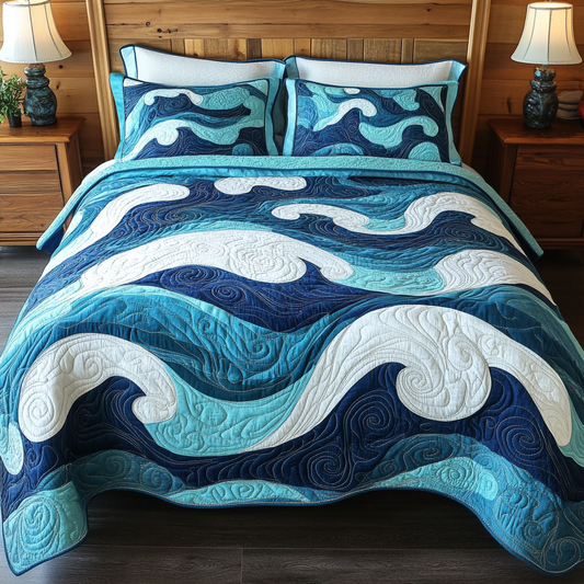 Sea Wave TAI111124183 Quilt Bedding Set