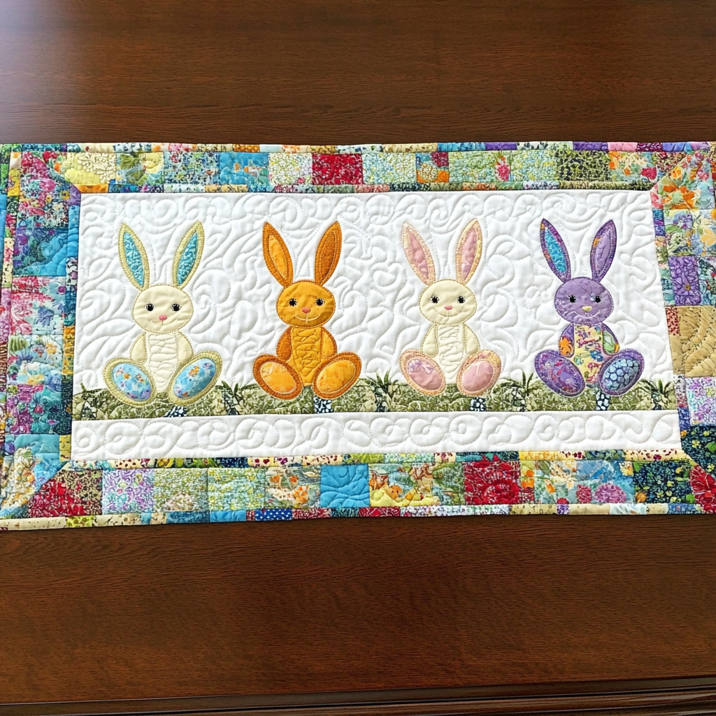 Easter Bunny DAI241224002 Quilted Table Runner