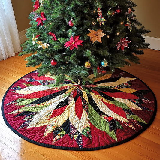 Christmas Poinsettia TAI021024160 Quilted Tree Skirt