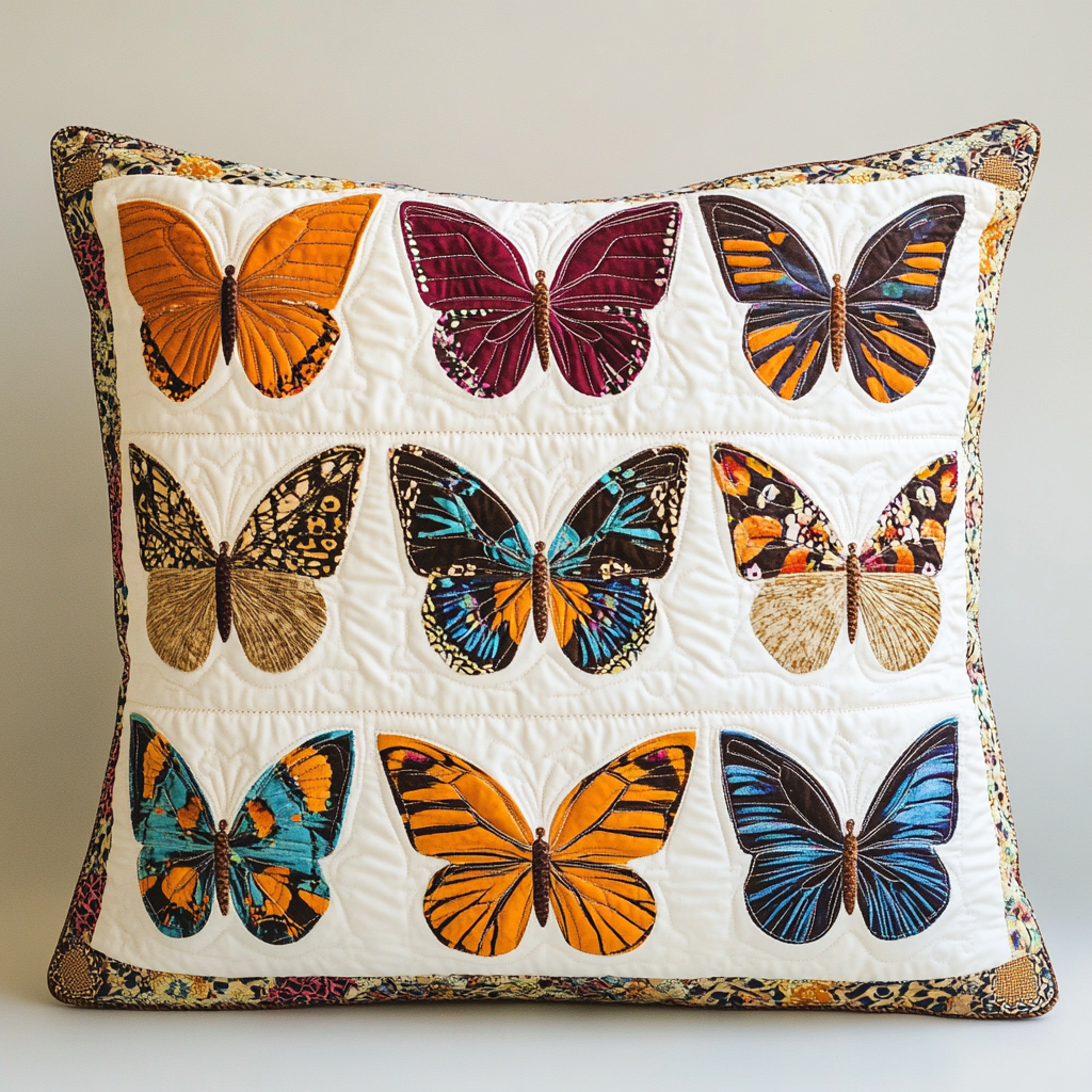 Butterfly TAI130824160 Quilted Pillow Case