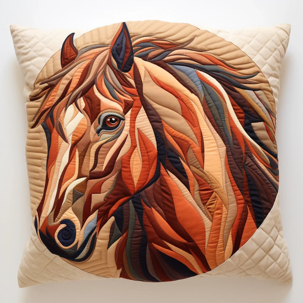 Horse TAI060324037 Quilted Pillow Case