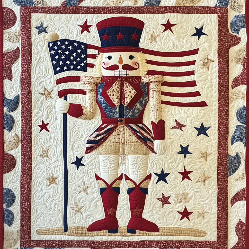 Patriotic Nutcracker DAI231124065 Quilt Blanket