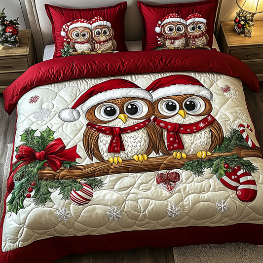 Christmas Owls TAI141124035 Quilt Bedding Set