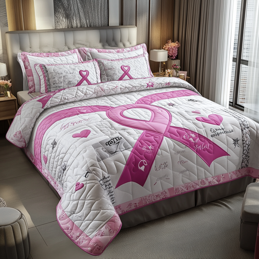 Breast Cancer Ribbon TAI101224312 Quilt Bedding Set