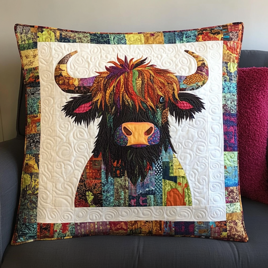 Highland Cow DAI111124544 Quilted Pillow Case