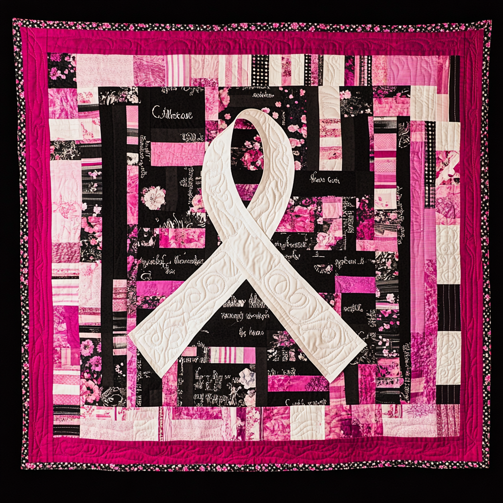 Breast Cancer Ribbon TAI101224128 Quilt Blanket