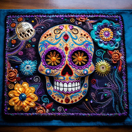 Sugar Skull TAI260224200 Quilted Placemats