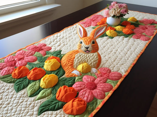 Rabbit TAI260224372 Quilted Table Runner