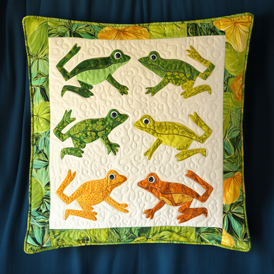 Frog DAI221024326 Quilted Pillow Case