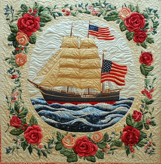 Patriotic Ship DAI051224051 Quilt Blanket