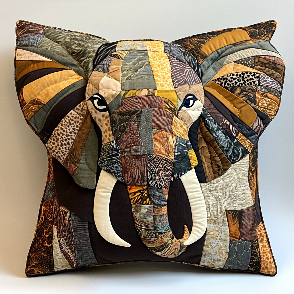 Elephant TAI181024403 Quilted Pillow Case