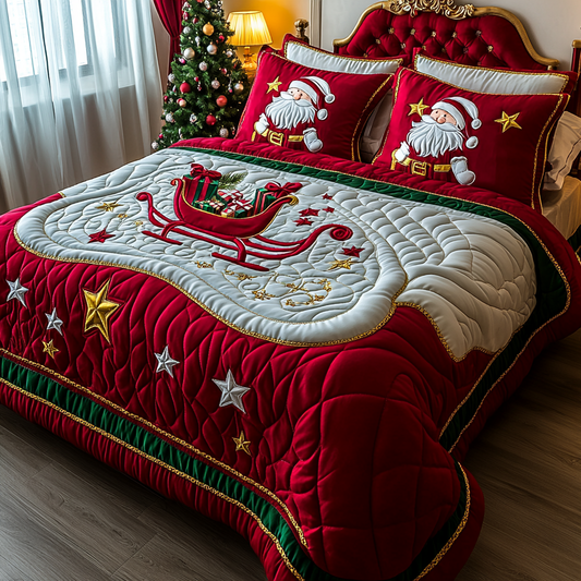 Santa Sleigh DAI201124374 Quilt Bedding Set