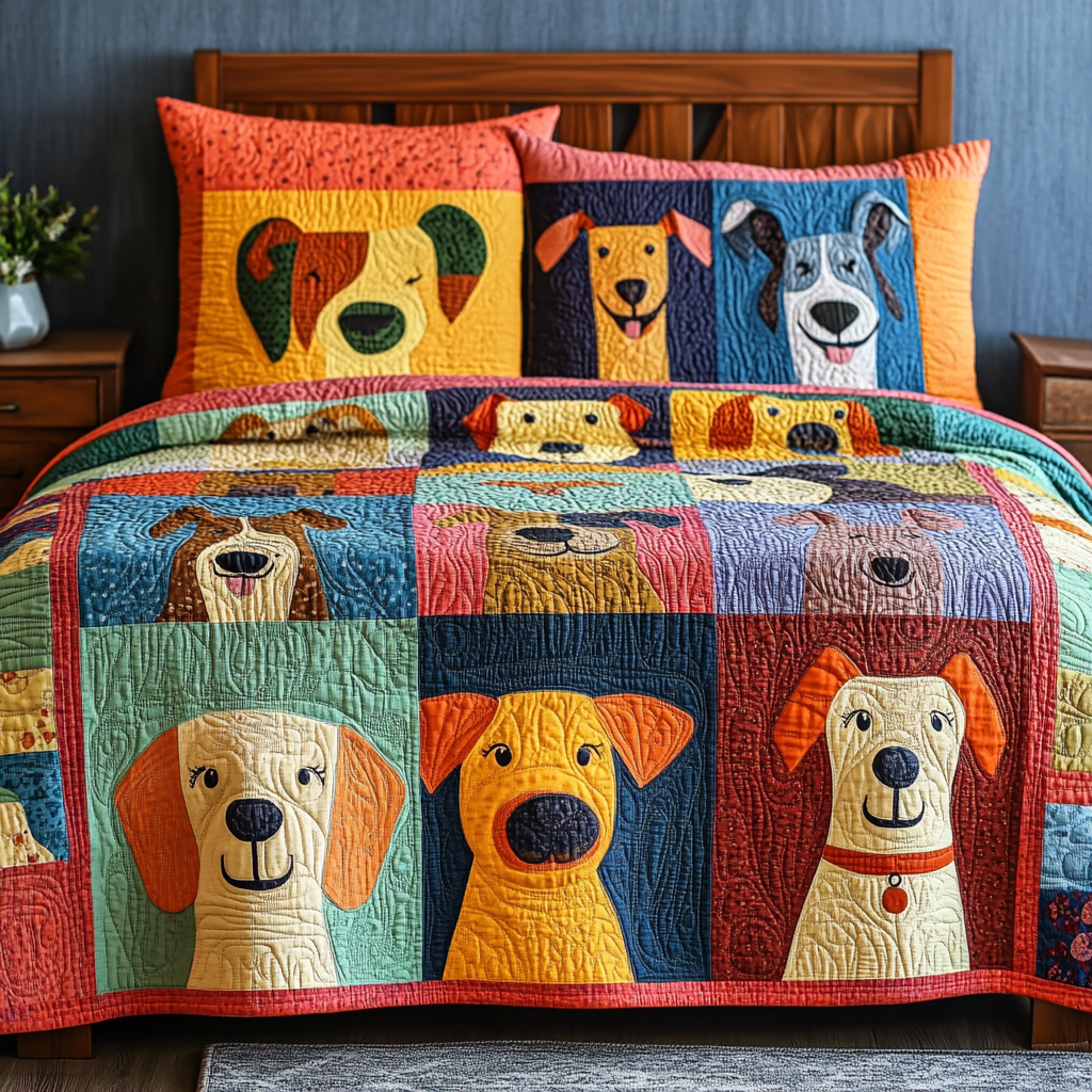 Dog DAI190824278 Quilt Bedding Set