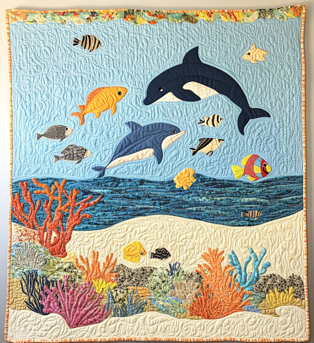 Sea Creatures DAI101224095 Quilt Blanket