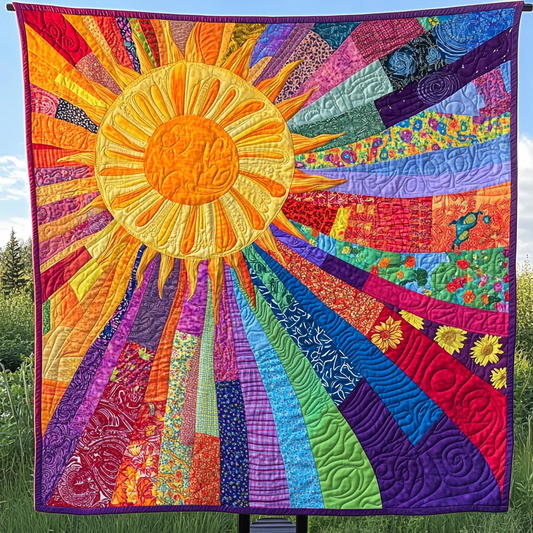 Hippie Sun TAI021024282 Quilt Blanket