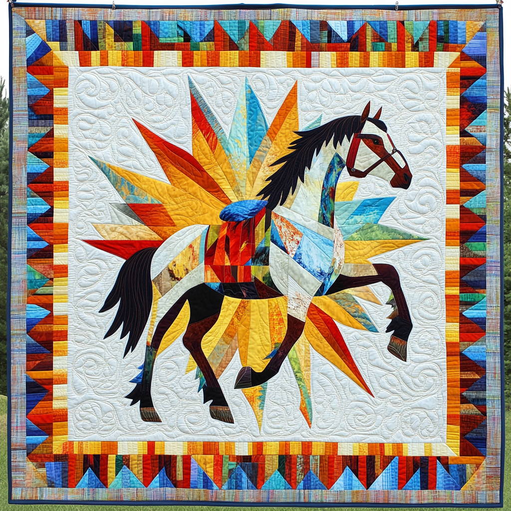 Native Horse TAI041024433 Quilt Blanket