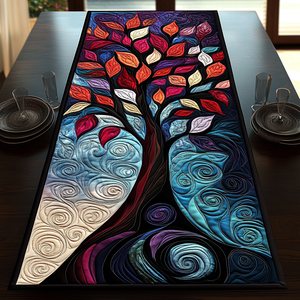 Tree Of Life TAI101224609 Quilted Table Runner