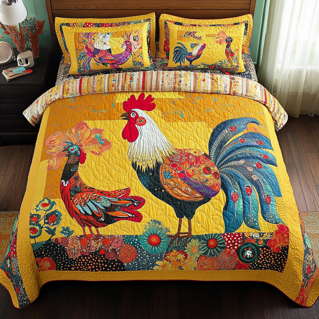 Chicken TAI141124225 Quilt Bedding Set