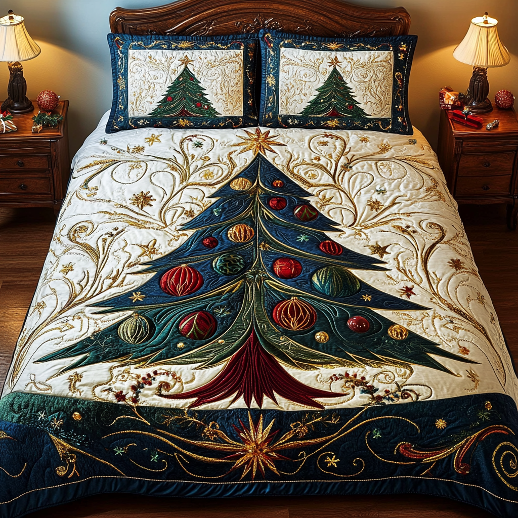 Christmas Tree TAI111124118 Quilt Bedding Set